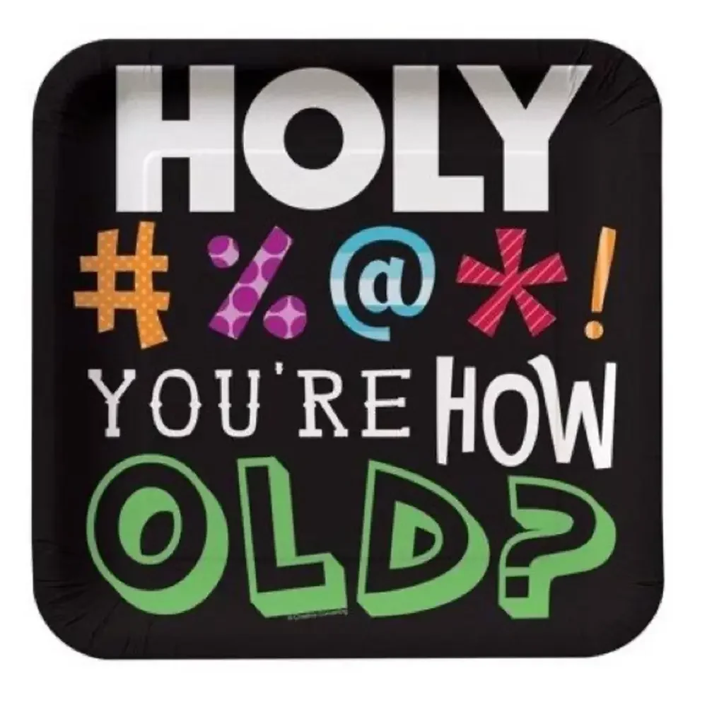 NWT Holy Beep You’re How Old? Set of 8‎ Party Plates SET OF 3
